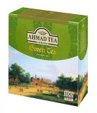 Чай зеленый Ahmad Green Tea (Ахмад Зеленый чай), пакетики с ярлычками, 100 саше по 2г.